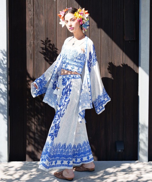 チャイハネ（チャイハネ）の「【チャイハネ】ロエティチューブトップ（チューブトップ・レディース・オレンジ/ホワイト/ブラック・FREE）」の13枚目の写真