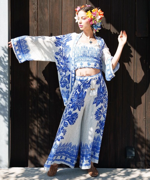 チャイハネ（チャイハネ）の「【チャイハネ】ロエティチューブトップ（チューブトップ・レディース・オレンジ/ホワイト/ブラック・FREE）」の14枚目の写真