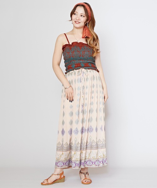 チャイハネ（チャイハネ）の「【チャイハネ】ロエティチューブトップ（チューブトップ・レディース・オレンジ/ホワイト/ブラック・FREE）」の10枚目の写真