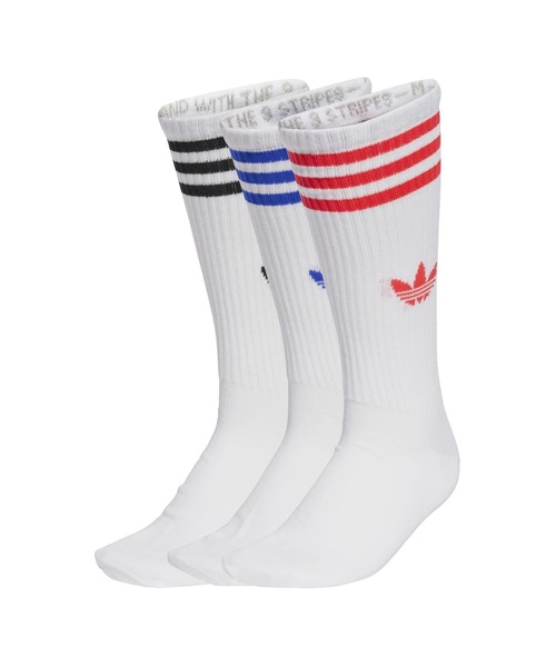 adidas アディダス U 3ST HIGH SOCKS 3P 3Pソックス JV7419 WTBK/WTBL
