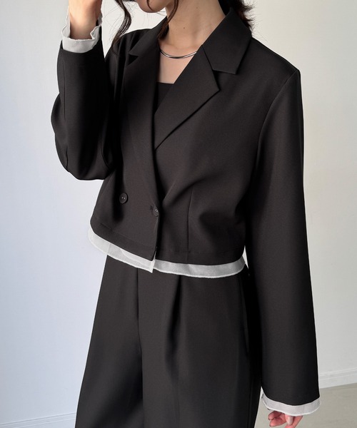 tageechita　バルーンヘム デザインショートジャケット 41296-13-