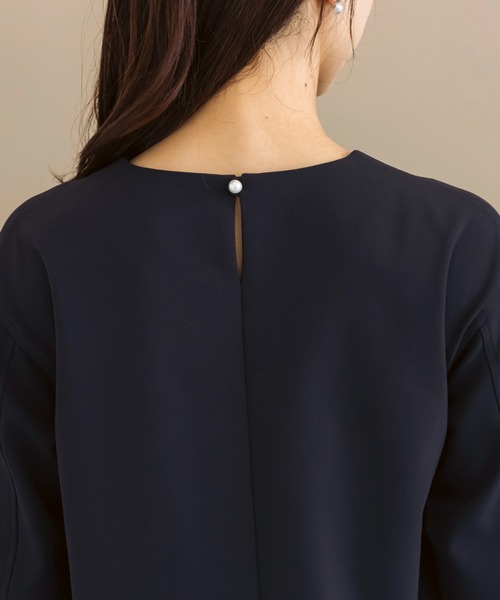 Sono(ソーノ)の「ご自宅でお洗濯可能/UVカット/ストレッチ/日本製【SONO/ソーノ】【Magical Stretch】ミニギャザーフリルヘムPO(Tシャツ/カットソー・レディース・ネイビー/ホワイト/ブラック・F)」の19枚目の写真