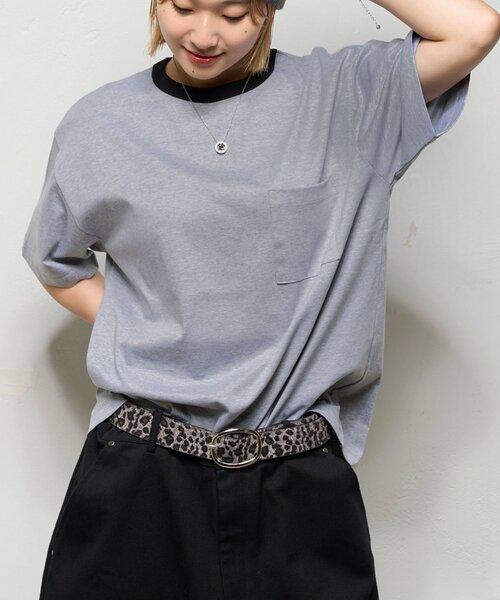 WHO'S WHO gallery（フーズフーギャラリー）の「【BLESSYOU/ブレスユー】 リンガーTEE / 2サイズ（Tシャツ/カットソー・レディース・グレー/ネイビー/ホワイト・MEDIUM/LARGE）」の18枚目の写真