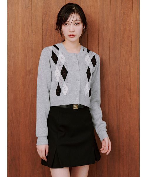 アーガイルカーディガン（カーディガン/ボレロ）｜SNIDEL（スナイデル