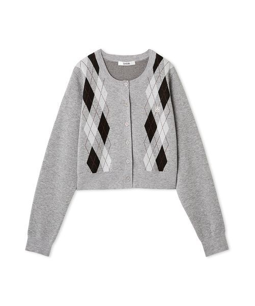 SNIDEL アーガイルカーディガン SNIDEL カーディガン アーガイルカーディガン レディース