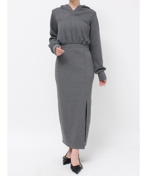 即日発送！RESEXXY スウェットフーディーワンピース グレー　完売カラー スウェットフーディワンピース（ワンピース）｜RESEXXY