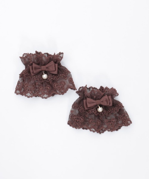 クマ刺繍お袖留め(ブレスレット)|Chalmiere(シャルミエール)の クマ刺繍お袖留め(ブレスレット)|Chalmiere(シャルミエール)の