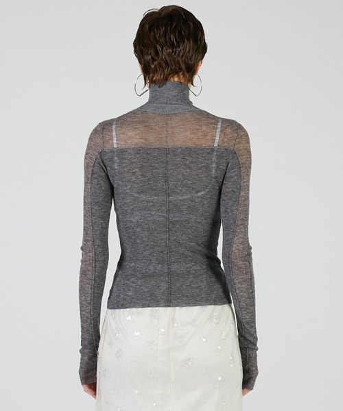 PRANK PROJECT（プランクプロジェクト）の「ソフトハイゲージパネルニット / Soft High Gauge Panel Knit（ニット/セーター・レディース・グレー/ブラック/アイボリー/ピンク・FREE）」の21枚目の写真