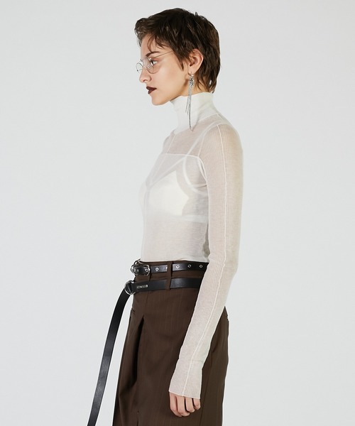 PRANK PROJECT（プランクプロジェクト）の「ソフトハイゲージパネルニット / Soft High Gauge Panel Knit（ニット/セーター・レディース・グレー/ブラック/アイボリー/ピンク・FREE）」の16枚目の写真