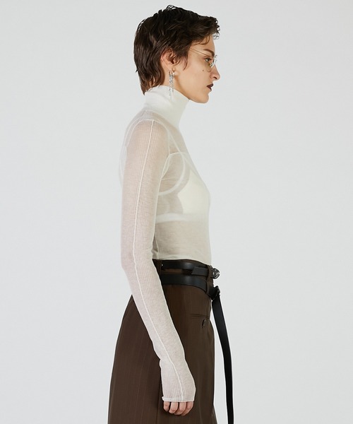 PRANK PROJECT（プランクプロジェクト）の「ソフトハイゲージパネルニット / Soft High Gauge Panel Knit（ニット/セーター・レディース・グレー/ブラック/アイボリー/ピンク・FREE）」の18枚目の写真