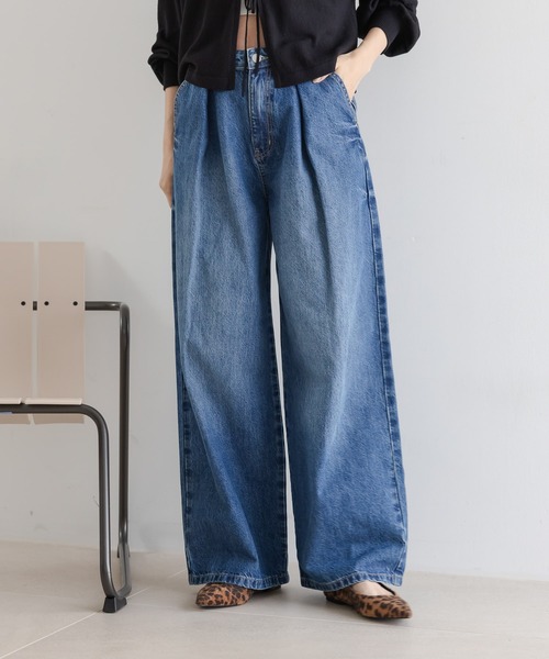 五四 nanamica / Denim Wide Tapered Field Pants