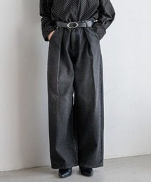 LOWRYS FARM(ローリーズファーム)のタックワイドデニム 532506(デニムパンツ)