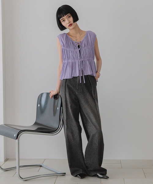 タックワイドデニム 532506