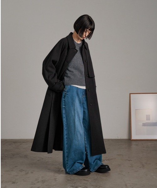 LOWRYS FARM(ローリーズファーム)の「タックワイドデニム 532506(デニムパンツ・レディース・パープル/ブラック/ブラウン/レオパード/ブルー・SMALL/MEDIUM/LARGE)」の8枚目の写真