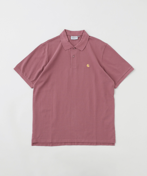 Carhartt WIP(カーハートダブリューアイピー)の「CARHARTT WIP / カーハート ダブリューアイピー S/S CHASE PIQUE POLOSHIRTS I023807(Tシャツ/カットソー・メンズ・ブラック/ピンク/ライトグリーン・LARGE/MEDIUM)」の1枚目の写真