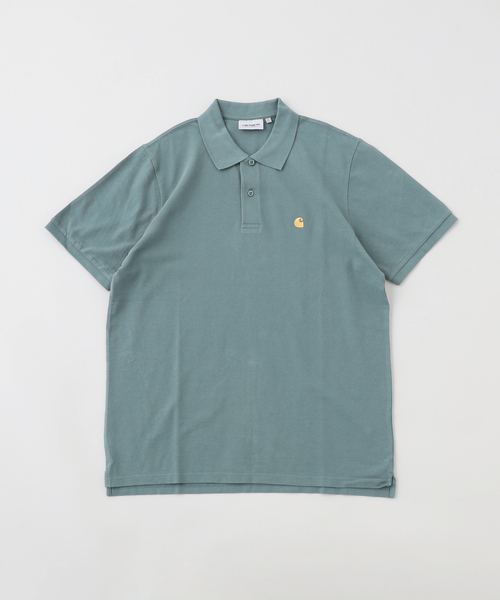 Carhartt WIP(カーハートダブリューアイピー)の「CARHARTT WIP / カーハート ダブリューアイピー S/S CHASE PIQUE POLOSHIRTS I023807(Tシャツ/カットソー・メンズ・ブラック/ピンク/ライトグリーン・LARGE/MEDIUM)」の3枚目の写真