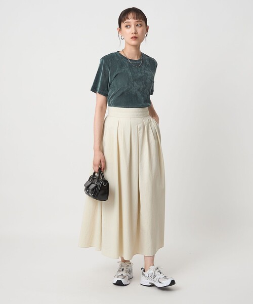 美品　２０２５春夏モデルCPG GOLF フレアスカート グリーン 美品 2025春夏モデルCPG GOLF フレアスカート グリーン