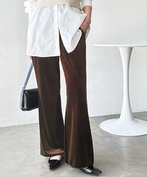 DOLCE & GABBANA ベロアフレアパンツ ブラウン サイズ42 ベロアフレアラインパンツ レディース[品番：PA000016470]｜coca