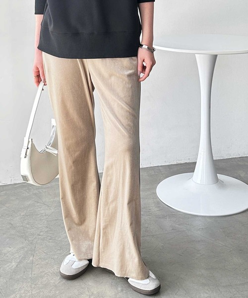 GeeRA(ジーラ)の「【S-XLサイズ展開】-3kg見え!ベロアフレアイージーパンツ(その他パンツ・レディース・ブラウン/ベージュ/ブラック・SMALL/MEDIUM/LARGE/X-LARGE)」の18枚目の写真