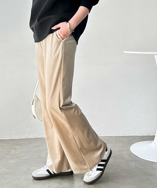 GeeRA(ジーラ)の「【S-XLサイズ展開】-3kg見え!ベロアフレアイージーパンツ(その他パンツ・レディース・ブラウン/ベージュ/ブラック・SMALL/MEDIUM/LARGE/X-LARGE)」の20枚目の写真