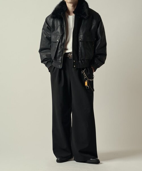 SURJENT シンセティックレザーフライトジャケット（ブルゾン）｜Lui's