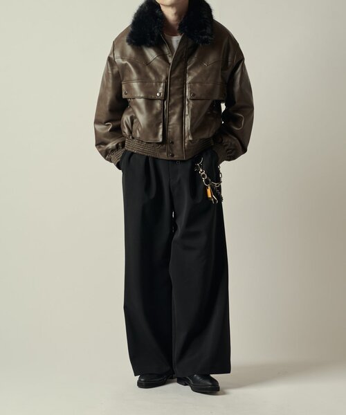 SURJENT シンセティックレザーフライトジャケット（ブルゾン）｜Lui's