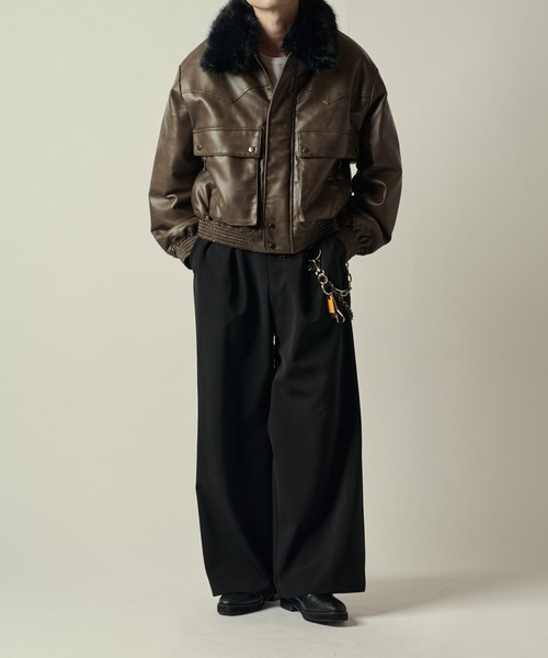 SURJENT シンセティックレザーフライトジャケット（ブルゾン）｜Lui's