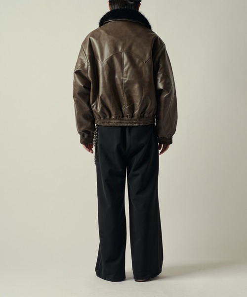 シンセティックレザーフライトジャケット SURJENT シンセティックレザーフライトジャケット（ブルゾン）｜Lui's