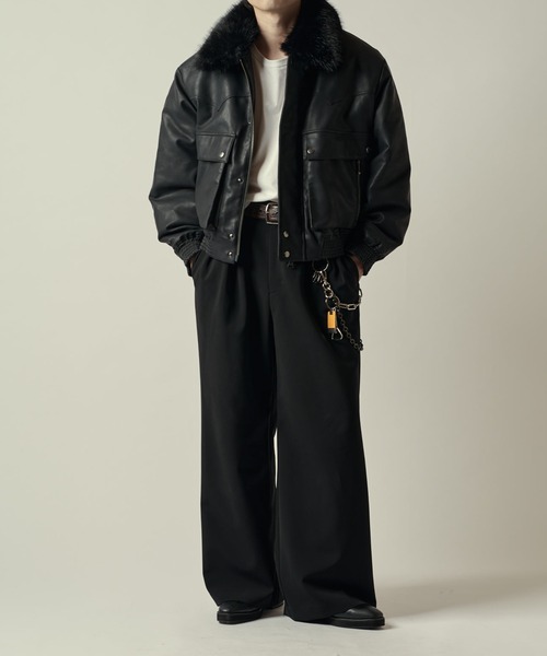 SURJENT シンセティックレザーフライトジャケット（ブルゾン）｜Lui's