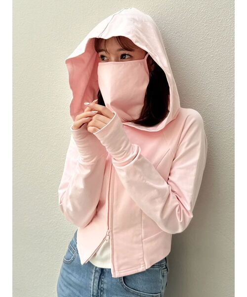 dazzlin（ダズリン）の「【吉田朱里】UVコンパクトパーカー（パーカー・レディース・ブラック/ピンク/ベージュ・FREE）」の10枚目の写真