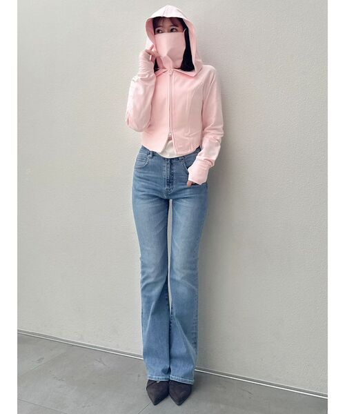 dazzlin（ダズリン）の「【吉田朱里】UVコンパクトパーカー（パーカー・レディース・ブラック/ピンク/ベージュ・FREE）」の14枚目の写真