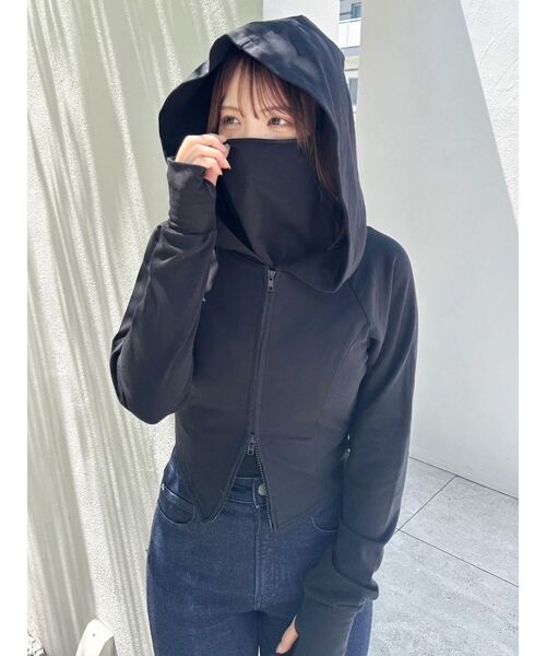 dazzlin（ダズリン）の「【吉田朱里】UVコンパクトパーカー（パーカー・レディース・ブラック/ピンク/ベージュ・FREE）」の14枚目の写真