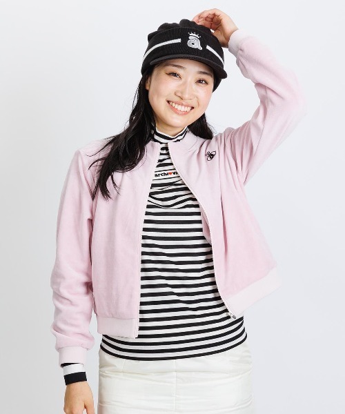 archivio(アルチビオ)の「<LADIES>ベロア×中綿ブルゾン(ブルゾン・レディース・ブラック/ホワイト/ピンク・L/M/S)」の21枚目の写真