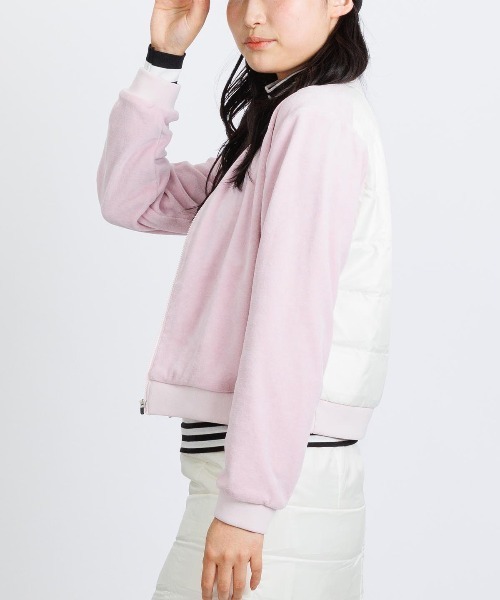 archivio(アルチビオ)の「<LADIES>ベロア×中綿ブルゾン(ブルゾン・レディース・ブラック/ホワイト/ピンク・L/M/S)」の7枚目の写真
