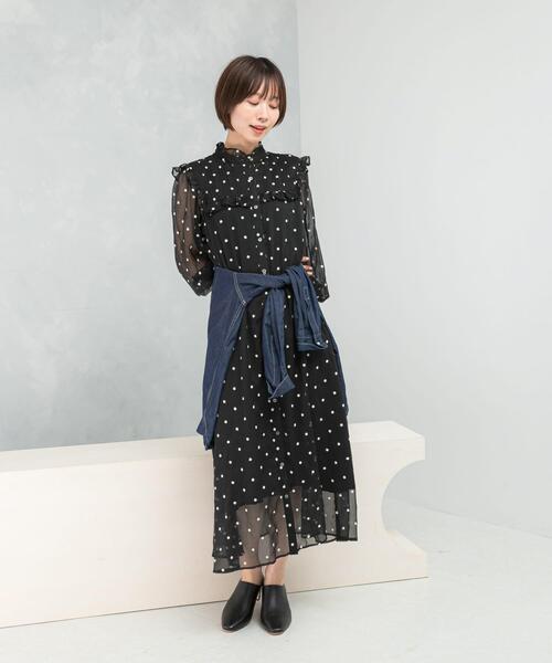 サマーSALE！ ノンブルアンペール サークルフラワー刺繍ワンピース ノンブルアンペール サークルフラワー刺繍ワンピース