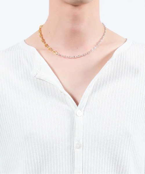 Jieda（ジエダ）の「SWITCHING NECKLACE（ネックレス・メンズ・シルバー/シルバー×ゴールド・ONESIZE）」の9枚目の写真