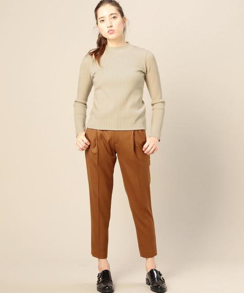 BEAUTY&YOUTH UNITED ARROWS(ビューティーアンドユースユナイテッドアローズ)の「BY サキソニータックテーパードパンツ◆(その他パンツ・レディース・ブラック/ダークグレー/ブラウン・SMALL/LARGE/MEDIUM)」の7枚目の写真