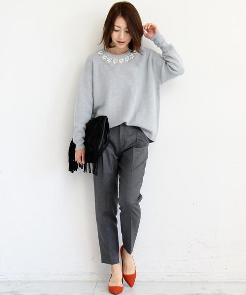 BEAUTY&YOUTH UNITED ARROWS(ビューティーアンドユースユナイテッドアローズ)の「BY サキソニータックテーパードパンツ◆(その他パンツ・レディース・ブラック/ダークグレー/ブラウン・SMALL/LARGE/MEDIUM)」の20枚目の写真