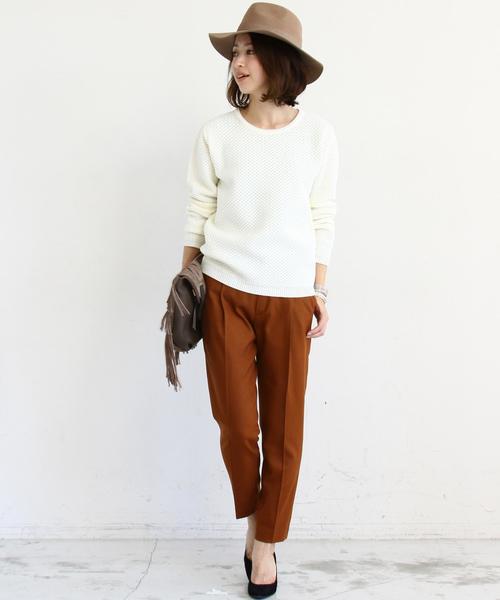 BEAUTY&YOUTH UNITED ARROWS(ビューティーアンドユースユナイテッドアローズ)の「BY サキソニータックテーパードパンツ◆(その他パンツ・レディース・ブラック/ダークグレー/ブラウン・SMALL/LARGE/MEDIUM)」の21枚目の写真