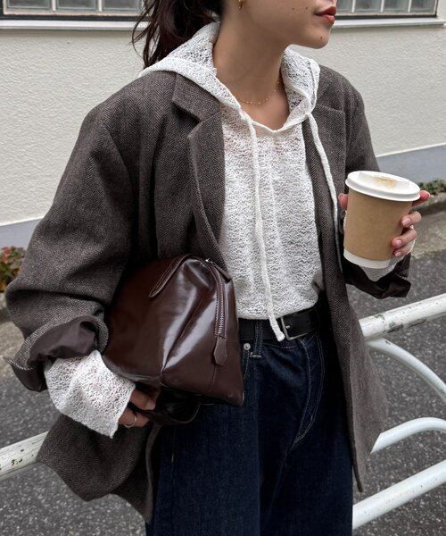 CIAOPANIC TYPY（チャオパニックティピー）の「スキッパーレースフーディー（Tシャツ/カットソー・レディース・ホワイト/ブラック/アイボリー・ONE SIZE）」の2枚目の写真