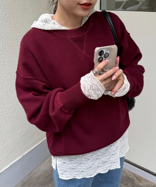 CIAOPANIC TYPY（チャオパニックティピー）の「スキッパーレースフーディー（Tシャツ/カットソー・レディース・ホワイト/ブラック/アイボリー・ONE SIZE）」の14枚目の写真