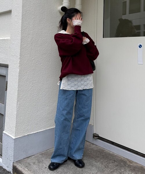 CIAOPANIC TYPY（チャオパニックティピー）の「スキッパーレースフーディー（Tシャツ/カットソー・レディース・ホワイト/ブラック/アイボリー・ONE SIZE）」の17枚目の写真