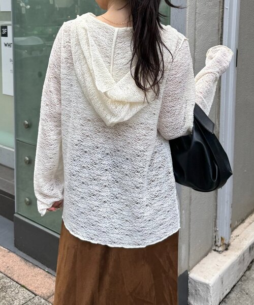 CIAOPANIC TYPY（チャオパニックティピー）の「スキッパーレースフーディー（Tシャツ/カットソー・レディース・ホワイト/ブラック/アイボリー・ONE SIZE）」の20枚目の写真