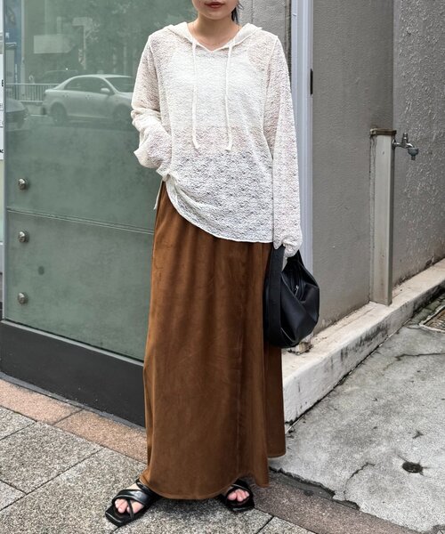 CIAOPANIC TYPY（チャオパニックティピー）の「スキッパーレースフーディー（Tシャツ/カットソー・レディース・ホワイト/ブラック/アイボリー・ONE SIZE）」の21枚目の写真