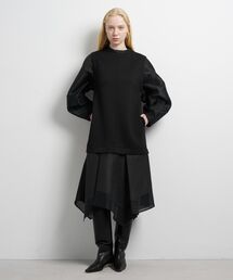 【新品タグ付き】ランバンオンブルー　ロングワンピース　ボリュームスリーブ　М　秋 LANVIN en Bleu（ランバンオンブルー）の「【VERY掲載