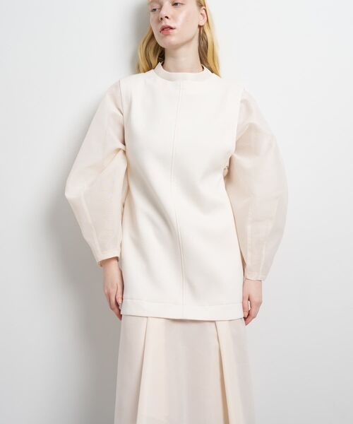 LANVIN en Bleu(ランバンオンブルー)の「ダンボールコンビワンピース(ワンピース・レディース・ブラック/オフホワイト・36/38)」の6枚目の写真