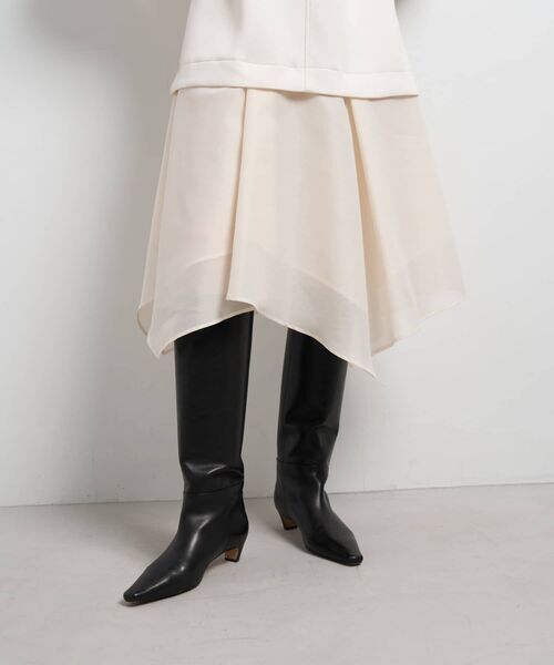LANVIN en Bleu(ランバンオンブルー)の「ダンボールコンビワンピース(ワンピース・レディース・ブラック/オフホワイト・36/38)」の9枚目の写真