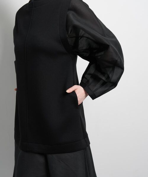 LANVIN en Bleu(ランバンオンブルー)の「ダンボールコンビワンピース(ワンピース・レディース・ブラック/オフホワイト・36/38)」の15枚目の写真