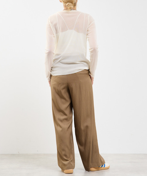 SOFFITTO（ソフィット）の「チュールシアープルオーバー（Tシャツ/カットソー・レディース・ブラック/モカ/オフホワイト・FREE）」の4枚目の写真
