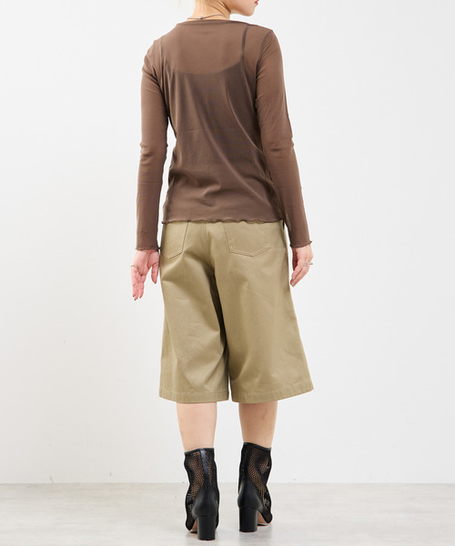 SOFFITTO（ソフィット）の「チュールシアープルオーバー（Tシャツ/カットソー・レディース・ブラック/モカ/オフホワイト・FREE）」の10枚目の写真